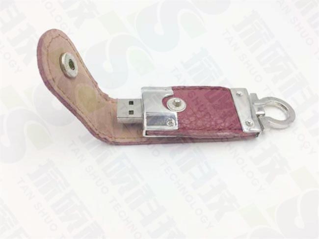 Ferragamo菲拉格慕定做限量版紅色皮套U盤 真皮材質(zhì)U盤制作工廠