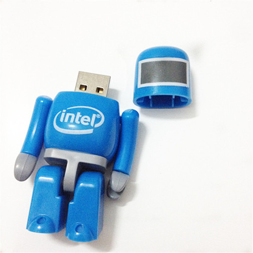 英特爾公司U盤,公司禮品U盤，卡通機器人U盤,intel機器人禮品U盤